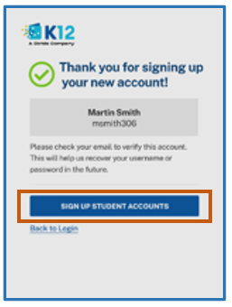 Sign up student accounts